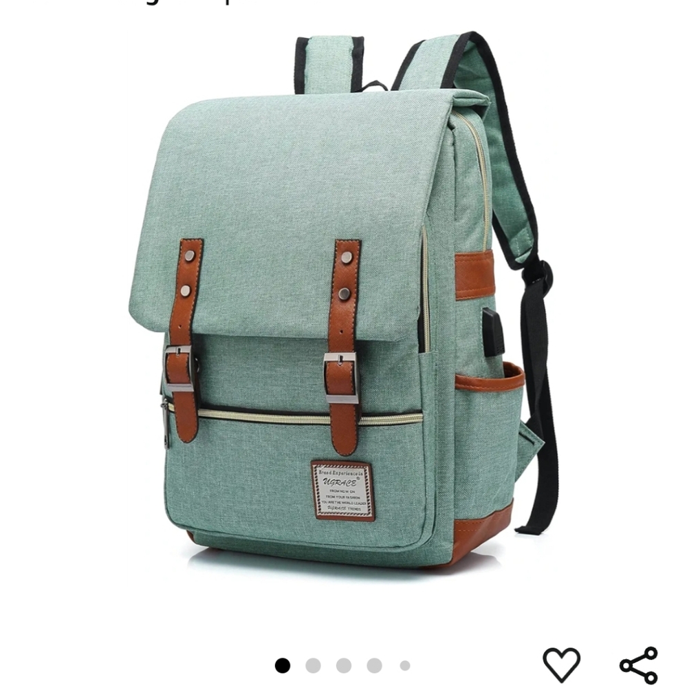 Green laptop bookbag
